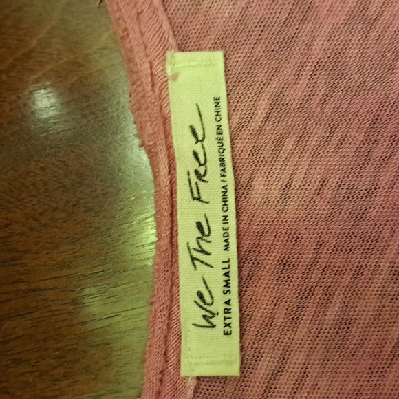 We The Free Free People Oversized Tie Dyed Striped Pamona Linen Blend Tshirt - Picture 7 of 8